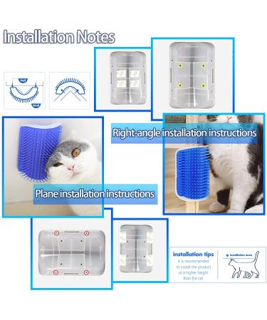 STARROAD-TIM Cat Self Groomer with Catnip - 2 Pack Self Grooming Wall Brush, Corner Scratcher, Face Massage Comb - Buy Online on GoSupps.com