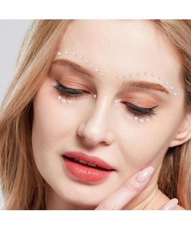 HAIAISO Face Gems & Rhinestone Stickers - Self-Adhesive Eye Jewels for Makeup Nail Art & Hair Styling - Colorful Pearl Rhinestones for Women - Buy Online on GoSupps.com