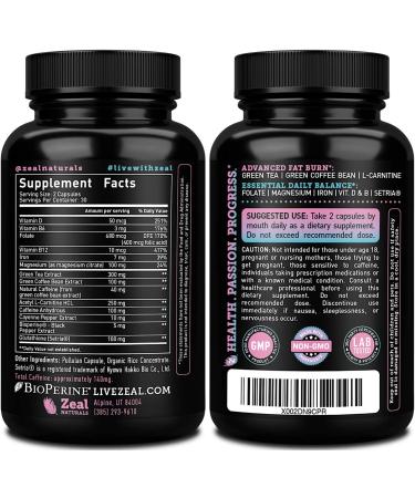 Women's Weight Loss Support + Daily Balance Vitamins (Iron, Vitamin D, Setria , Folate) - Premium Diet Pills for Multivitamin and Hormone Support - Buy Online on GoSupps.com
