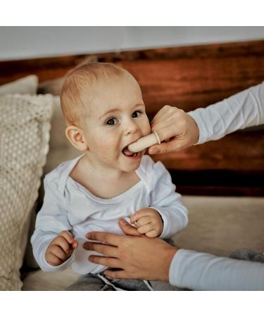 Moonkie Baby Toothbrush Finger Toothbrush Oral Cleaner Kit - 3+ Months (Clay/Ivory) - 2 Pcs - Buy Online on GoSupps.com