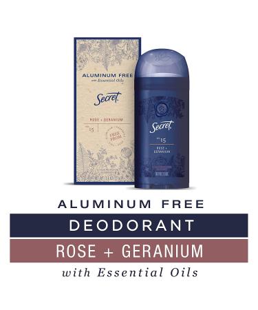 Rose & Geranium Aluminum-Free Deodorant for Women | 2.6 oz | Natural Essential Oils - Buy Online on GoSupps.com