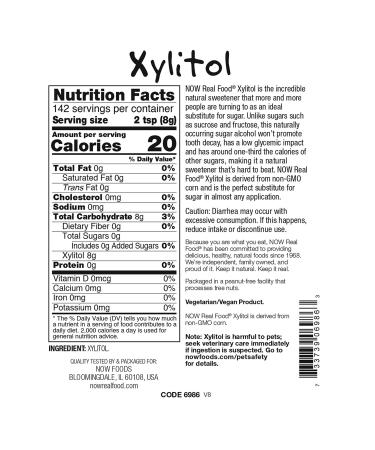 Xylitol Now Foods 2.5 lbs Powder - Natural Sugar Substitute - Buy Online on GoSupps.com