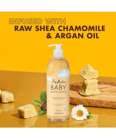 SheaMoisture Baby Wash and Shampoo - Raw Shea, Chamomile & Argan Oil - 19.2 oz - Buy Online on GoSupps.com