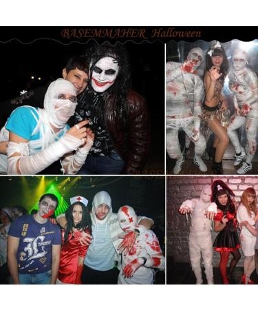 2 Rolls Halloween Mummy Bandage Wrap - Self-Adhesive White Stretch for Cosplay & Photography Props - Buy Online on GoSupps.com