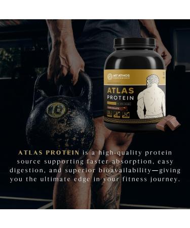 Mt. Athos Performance Atlas Chocolate Protein Powder | Goat Milk Whey with Casein Protein | 22 g Protein per Serving | Chocolate | 28 Servings - Buy Online on GoSupps.com