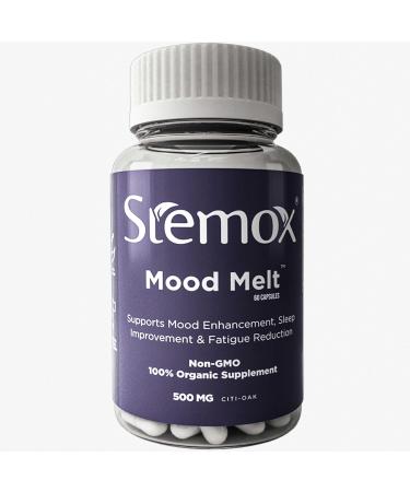 Stemox Mood Melt French Oak Extract 500MG | 60 Vegan Capsules | Natural Sleep & Relaxation Support | Non-GMO 100% Organic Gluten-Free USP-Grade Formula | Calm & Stress Relief for Men & Women