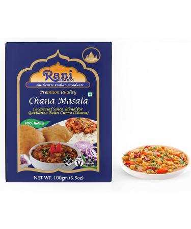 Rani Chana Masala 3.5oz (100g) - All Natural 15-Spice Blend | Vegan, Gluten-Friendly | NON-GMO | Indian Origin - 1 Box - Buy Online on GoSupps.com