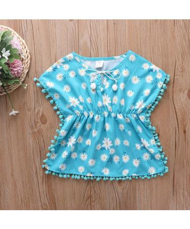 Douhoow Baby Girls Blue Swim Cover-Up Poncho | 6-12 Months - Buy Online on GoSupps.com
