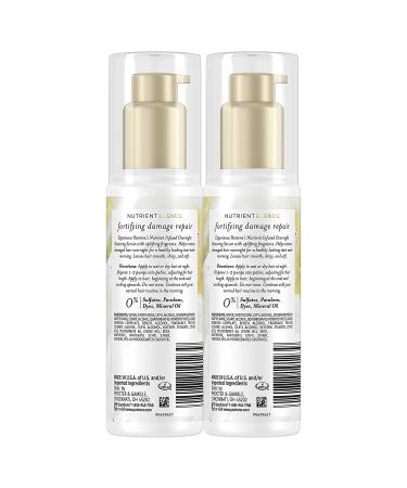 Pantene Overnight Repair Serum - Twin Pack, 3.2 fl oz | Hair Serum & Leave In Conditioner - Buy Online on GoSupps.com
