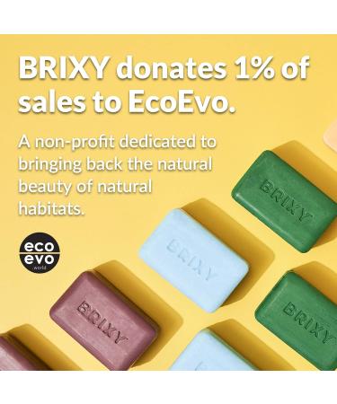 BRIXY Balance Shampoo Bar for Oily Hair - Argan Oil & Provitamin B pH Balanced Vegan Plastic Free 4oz Mint Eucalyptus - Buy Online on GoSupps.com
