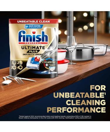 Finish Ultimate Plus Infinity Shine Dishwasher Tablets | Fresh | 73 Dishwasher Tabs | For Unbeatable* Clean & Diamond Shine 73 count (Pack of 1) - Buy Online on GoSupps.com