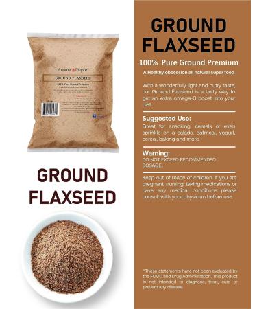 5 Lb. Ground Brown Flaxseed Powder | Omega-3 Fats | NON GMO | Gluten-free | 80 oz - Buy Online on GoSupps.com
