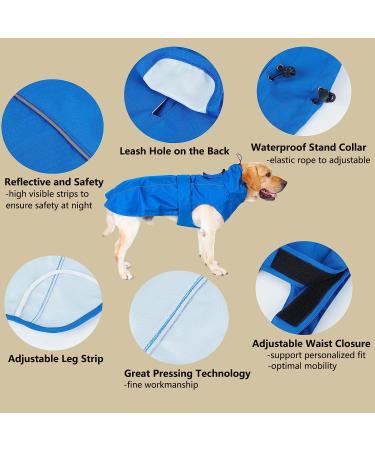 Adjustable Waterproof Dog Raincoat | Lightweight Pet Rain Jacket with Reflective Strip | Medium Pink | For Small, Medium, Large Dogs - Buy Online on GoSupps.com
