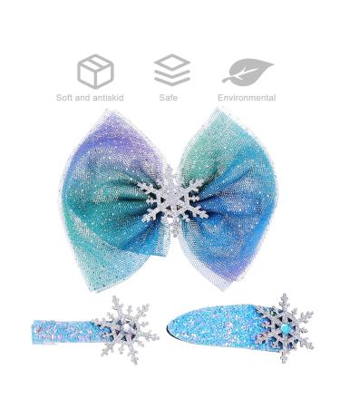 Frcolor 3-Piece Christmas Snowflake Hairpins | Glitter Snap Clips for Girls | Perfect Winter Wedding & Party Hair Jewelry - Buy Online on GoSupps.com