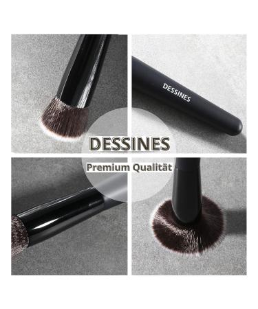 Buy Dessines 5-Piece Vegan Makeup Brush Set | Natural Wood & Synthetic Hair | Perfect for Flawless Cosmetics - Buy Online on GoSupps.com