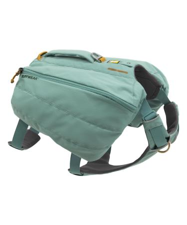 RUFFWEAR Front Range Day Pack Small Dog Harness with Pockets & Handle Dog Rucksack for Day Hikes 2 Dog Lead Attachment Points & Reflective Trim Size S 56-69cm River Rock Green Small River Rock Green