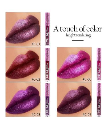 Boobeen Metallic Liquid Lipstick - High Pigment, Long Lasting, Nonstick Lip Glaze (C-06) - Buy Online on GoSupps.com