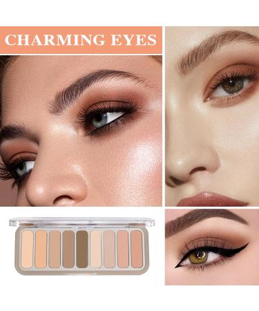 9 Colors Eyeshadow Palette Matte Nude Eye Makeup Palette Ultra-Blendable Long Lasting High Pigmented Waterproof Nudes Neutral Smooth Eye Shadow Palette for Women Natural Charming Looking #04 9 Colors #04 - Buy Online on GoSupps.com