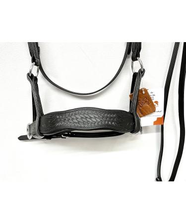 Amazing Horse Stuff Sidepull Bridle - Designer Hand Carving Curved Riding Straps | Full Cob Pony - International Shipping Available - Buy Online on GoSupps.com