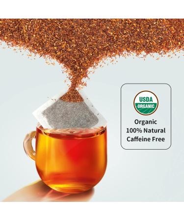 Soeos Organic Rooibos Tea Bags (100 Count) - Naturally Sweet Herbal Tea, Caffeine Free, USDA Organic - Red Rooibos Tea from South Africa, 9oz - Buy Online on GoSupps.com