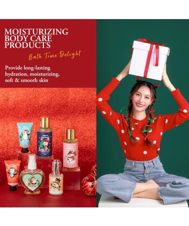 16 Pcs Advent Calendar 2025 Christmas Gifts for Women Mom - Luxury 2025 Gift Box for Christmas Bath and Body Gift for Sister Gift Baskets Set for New Year Gift Christmas Bath and Body Gift Set Strawberry Scents Christmas  - Buy Online on GoSupps.com