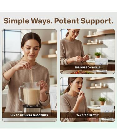 Higher Healths 100% Grass Fed Beef Liver Capsules - 180-Count, Pure Freeze Dried Beef Organ Supplement for Women & Men - No Fillers & No Additives - Real Food Sourced & Made in USA - Buy Online on GoSupps.com