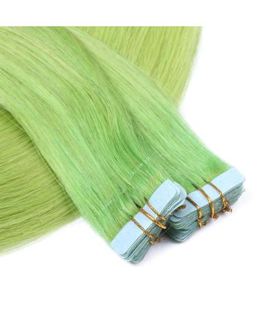Tape In Hair Extensions - 40cm Green - 30 Bricks - 100% Remy Real Hair with Adhesive Tape | Novon Hair Extensions - Buy Online on GoSupps.com