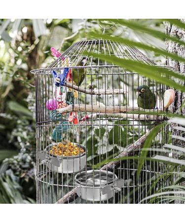 Okllen 4 Pack Bird Feeding Dish Cups Detachable Stainless Steel Bird Food Bowls with Clamp Bird Cage Feeder Hanging Pet Bowl for Chinchilla Parrot Cockatiel Conure Budgies Parakeet Small Animal - Buy Online on GoSupps.com