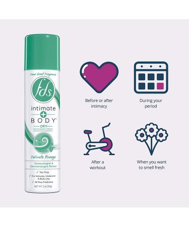 FDS Intimate Deodorant Spray Delicate Breeze 2oz (Pack of 3) - Long-lasting Odor Protection - Buy Online on GoSupps.com