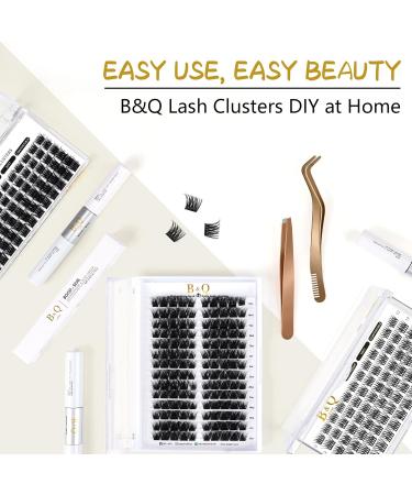D Curl 10mm 72 Clusters B&Q Lash Clusters for DIY Volume Eyelash Extensions - Soft Wispy Cluster Eyelash Extensions, D-10mm B11 - Buy Online on GoSupps.com