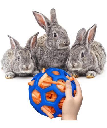 Hanging Hay Feeder Ball for Rabbits & Guinea Pigs - Pet Food Dispenser & Toy - Blue - Buy Online on GoSupps.com