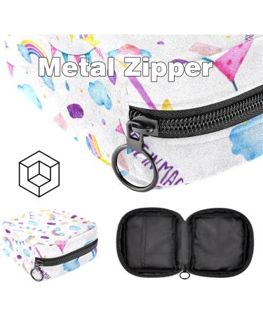 Buy Cute Unicorn Storage Bags for Women's Bandages | Portable Menstrual Inserts & Panty Liners | Multicolored Ice Cream & Magic Wand Designs - Buy Online on GoSupps.com