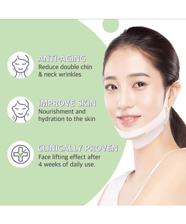 Labottach Double Chin Reducer & Neck Wrinkle Patches - 4 pcs | Collagen, Ceramide & Hyaluronic Acid | Hydrating Firming Mask for Instant Face Lift - Korean Skincare - Buy Online on GoSupps.com