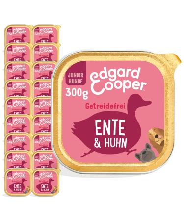 Edgard & Cooper wet feed for puppies (duck & chicken 300g x 18) grain -free natural ingredients and fresh meat full of essential amino acids puppy duck/chicken 300 g (18 Pack)