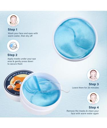 Shop Under Eye Patches & Collagen Masks - Reduce Puffiness Dark Circles & Wrinkles | 60 Pairs of Gel Moisturizing Eye Masks for Youthful Skin - Buy Online on GoSupps.com