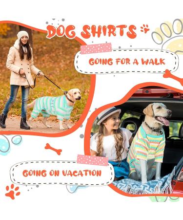 6-Piece Classic Striped Dog Pajama Set | Stretchable & Colorful | Soft Cotton Knitted Jumpsuit for Small Dogs & Cats | Warm & Lightweight Pet Clothes (Medium) - Buy Online on GoSupps.com