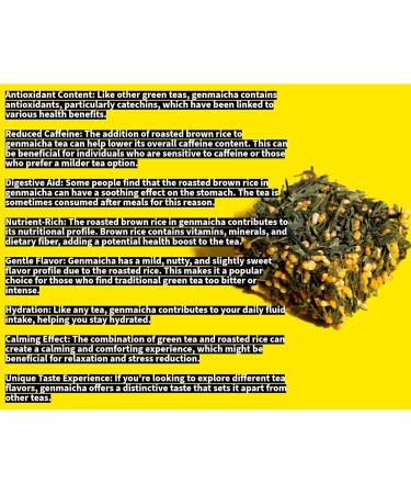 Teabalmy Japanese Herbal Tea Organic Matcha Hojicha Poweder Gyokuro Sencha Kabusecha Fukamusi Ognc Sencha Houjicha Genmaicha (Genmaicha 100 g (Pack of 1)) Genmaicha 100 g (Pack of 1) - Buy Online on GoSupps.com