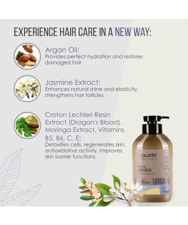 Natural Hair Restoration Balm with Argan Oil - Vegan Sulfate-Free Deep Conditioner for Dry Damaged Hair - 97.5% Natural Hydrating Formula - Buy Online on GoSupps.com