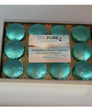 Spa Pure Aromatherapy Shower Bombs | Destination Shower Steamers | 12 Count All Natural Tablets for Men and Women | Rejuvenating New Scents | Bath Melts | 20.0oz Pack - Buy Online on GoSupps.com