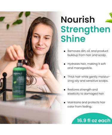100% Pure Tea Tree Shampoo & Conditioner Set | Promote Hair Growth & Deep Cleanse Itchy Scalp | Sulfate & Paraben Free | 16.9 fl. oz | Men & Women - Buy Online on GoSupps.com