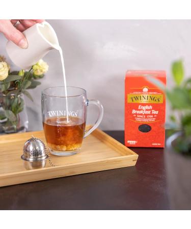 Twinings English Breakfast Tea - Premium Black Tea Loose - 200g (Pack of 2) - High-Quality Leaves from Sri Lanka & India - Ideal for Strong Brew - Buy Online on GoSupps.com