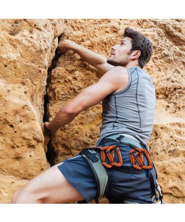 Karabiner Climbing Equipment Set - 2 UIAA Certified 25kN Auto Locking Carabiners + 2 23kN Nylon Ropes for Climbing Mountaineering & Hiking - Durable Orange & Black 4-Part Kit - Buy Online on GoSupps.com