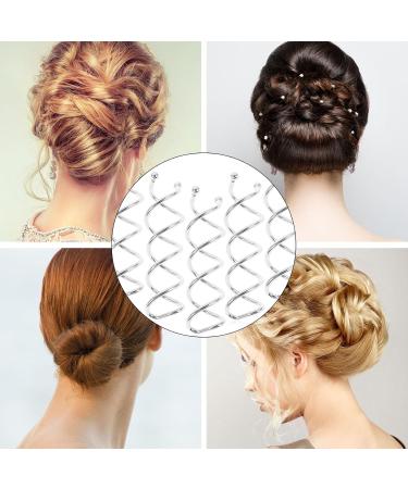 20pcs Silver Spiral Hair Pins - Bottle Opener Style Hair Screws Non-Slip & Durable - Buy Online on GoSupps.com