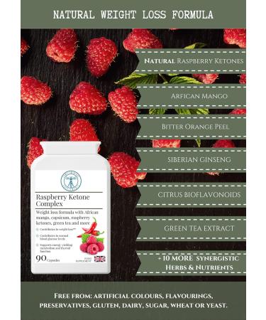 Raspberry Ketones Complex for Weight Loss & Slimming Support - 90 Vegan Capsules - Buy Online on GoSupps.com