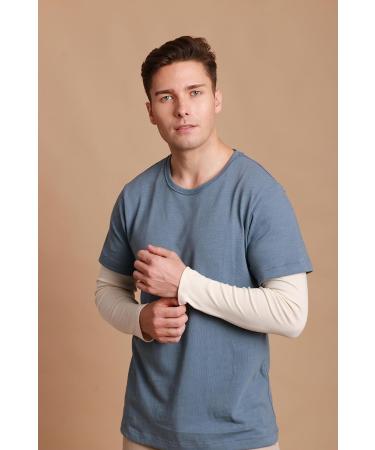 Cottonique Organic Cotton Therapeutic Arm Sleeve XL - Allergy-Free for Eczema, Psoriasis, Contact Dermatitis - Buy Online on GoSupps.com
