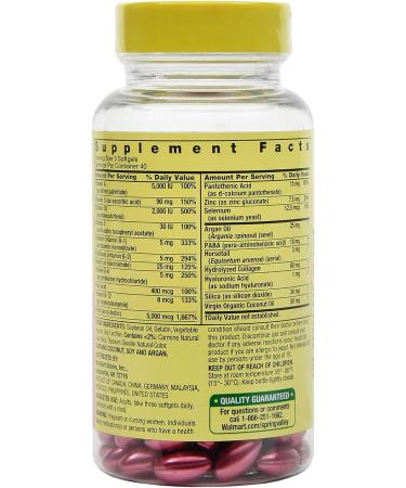 Spring Valley Hair Skin Nail Biotin Oil 120ct - Promote Healthy Hair, Skin & Nails - Buy Online on GoSupps.com