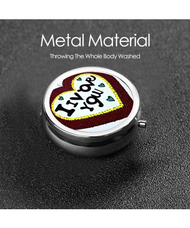 Love Confessions Round Pill Box | 3-Compartment Organizer for Travel | Portable Pill Holder for Purse & Pocket - International Shipping Available - Buy Online on GoSupps.com