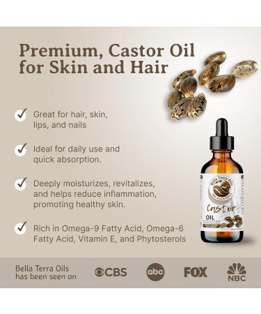 Buy Bella Terra Oils Pure Castor Oil - 1 Gallon for Hair Lashes Brows & Skin | Deeply Moisturizing & Enhances Shine - Pack of 10 - Buy Online on GoSupps.com