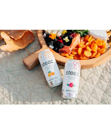 Steaz Organic Zero Calorie Raspberry Green Tea - Pack of 12 | 16 fl oz - Buy Online on GoSupps.com