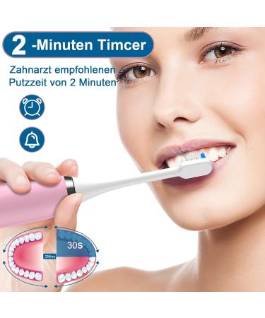 Sound Toothbrush Set - Fast Cleaning Electric Toothbrush in Pink & Teal with 8 Replacement Heads | Buy Internationally - Buy Online on GoSupps.com